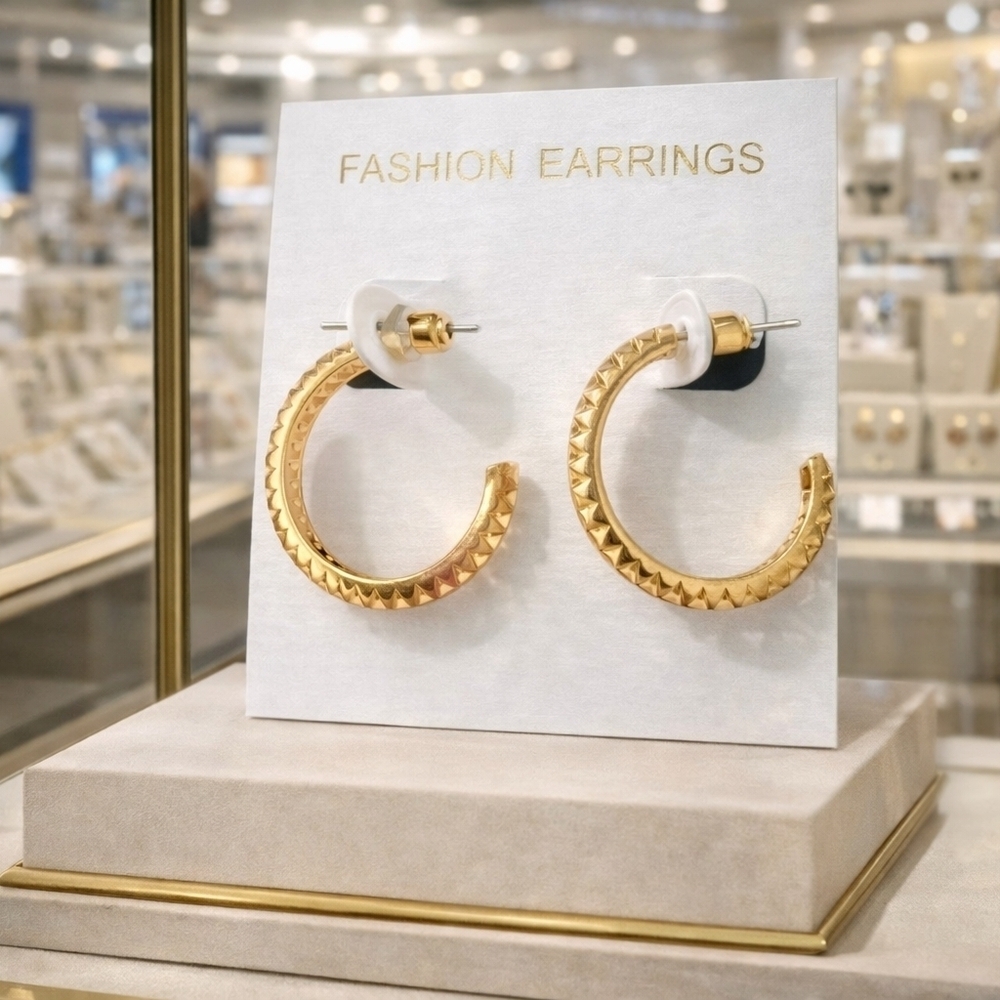 Gold hoop earrings